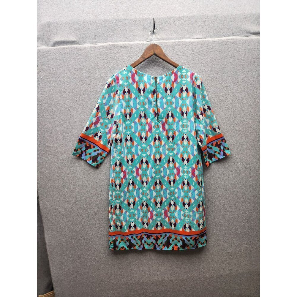 Everly Womens Geometric Print Tunic Dress L - Picture 4 of 4
